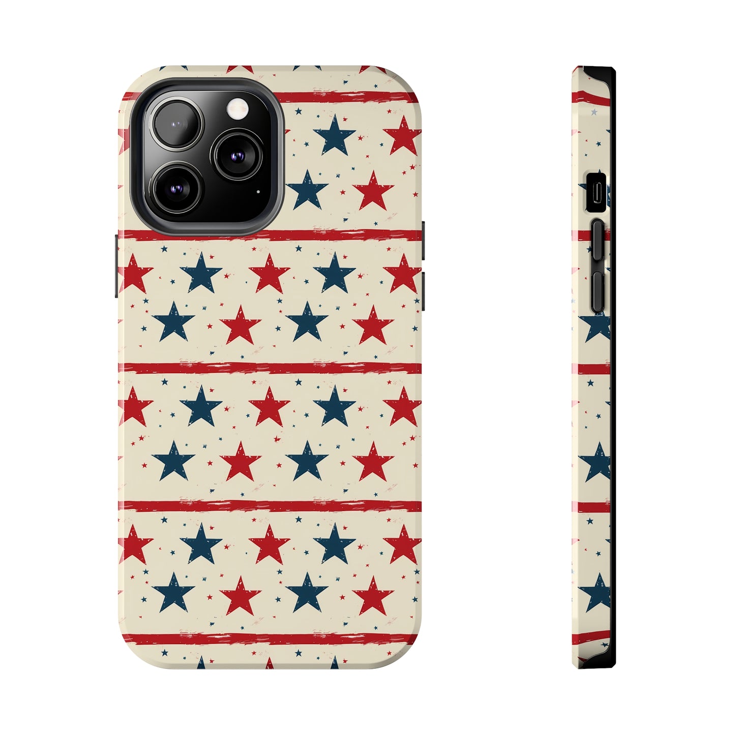 Stars & Stripes Tough Phone Case for iPhone 11, 12, 13, 14, 15, Plus, Pro, Pro Max