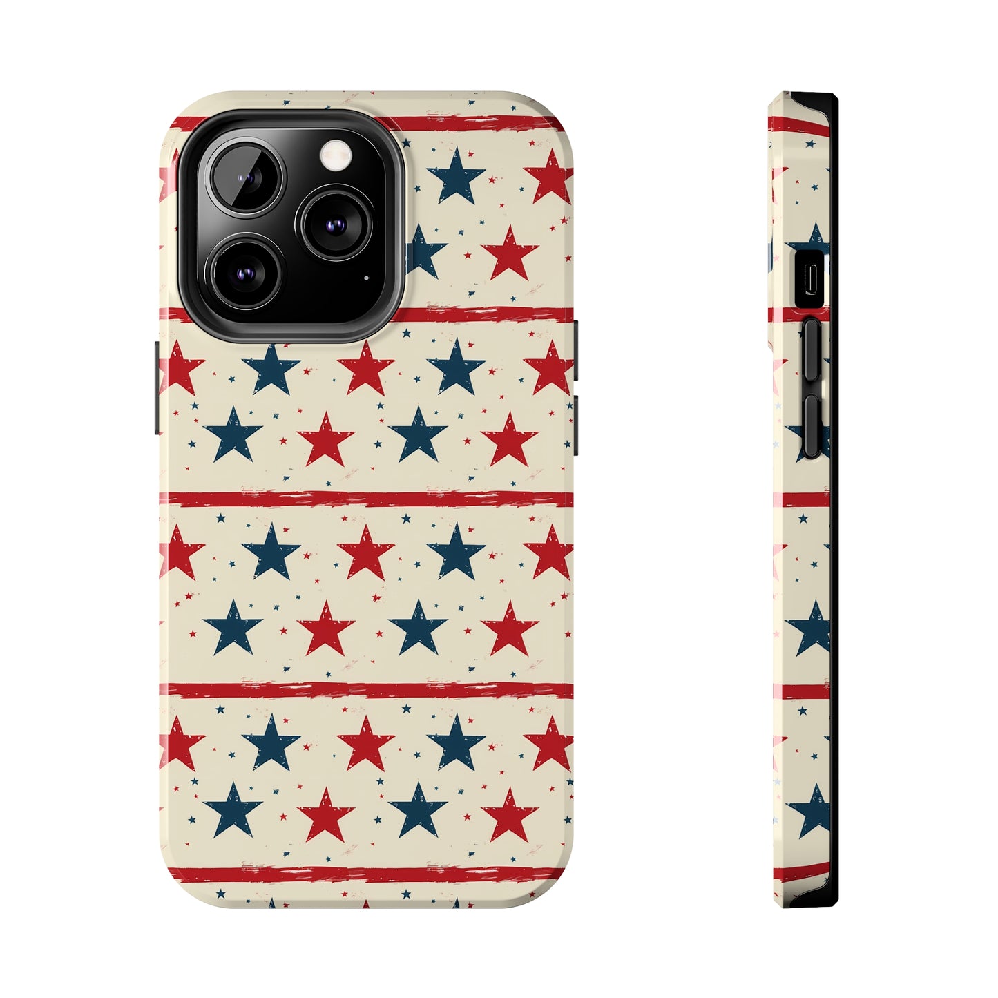 Stars & Stripes Tough Phone Case for iPhone 11, 12, 13, 14, 15, Plus, Pro, Pro Max