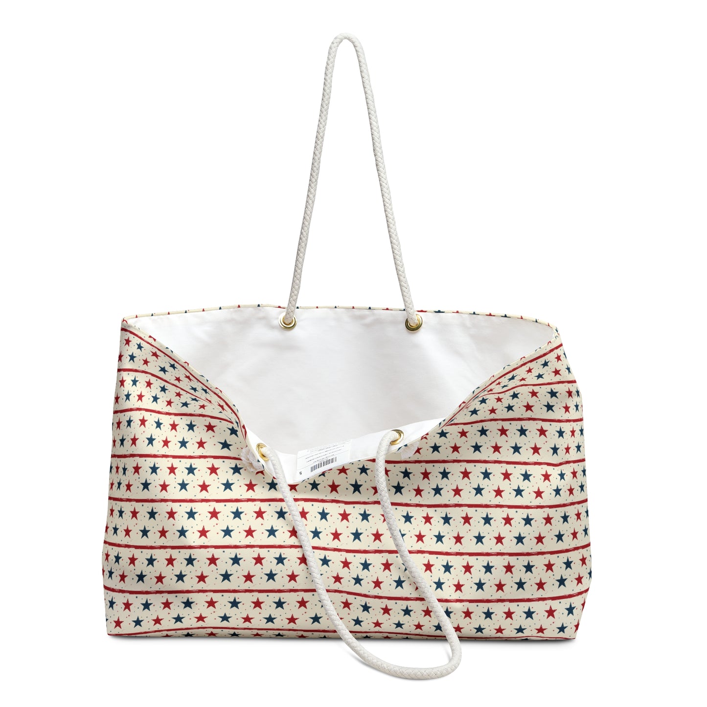 Deluxe Americana Tote & Beach Bag with Stars and Stripes Design (24" × 13" x 5.5")