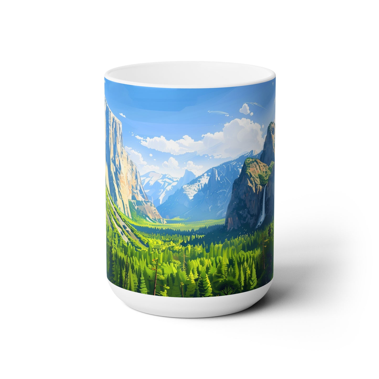 Large Collectible Coffee Mug with Yosemite National Park Design, 15oz