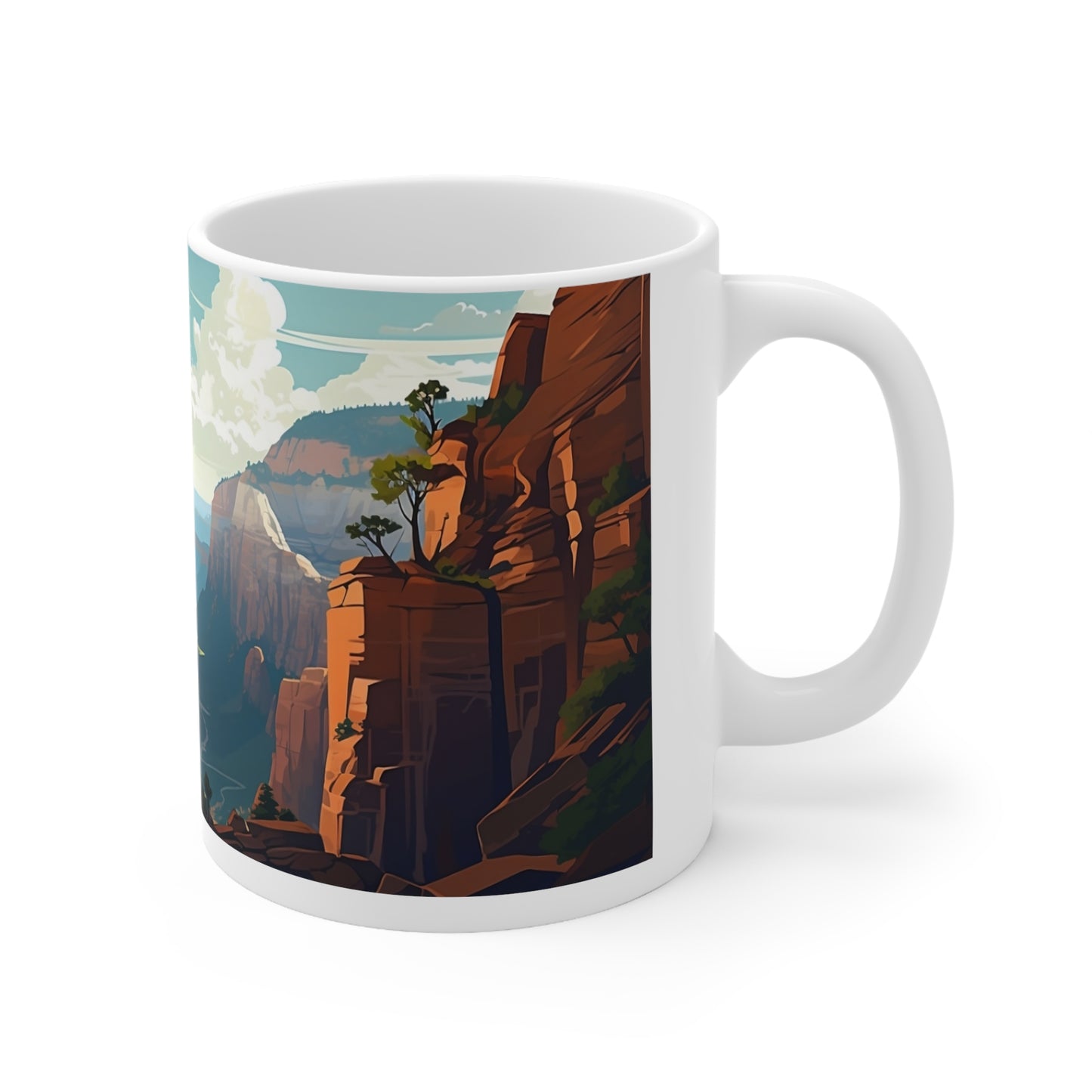 Zion National Park Hike to Angel's Landing - 11 oz Coffee Mug