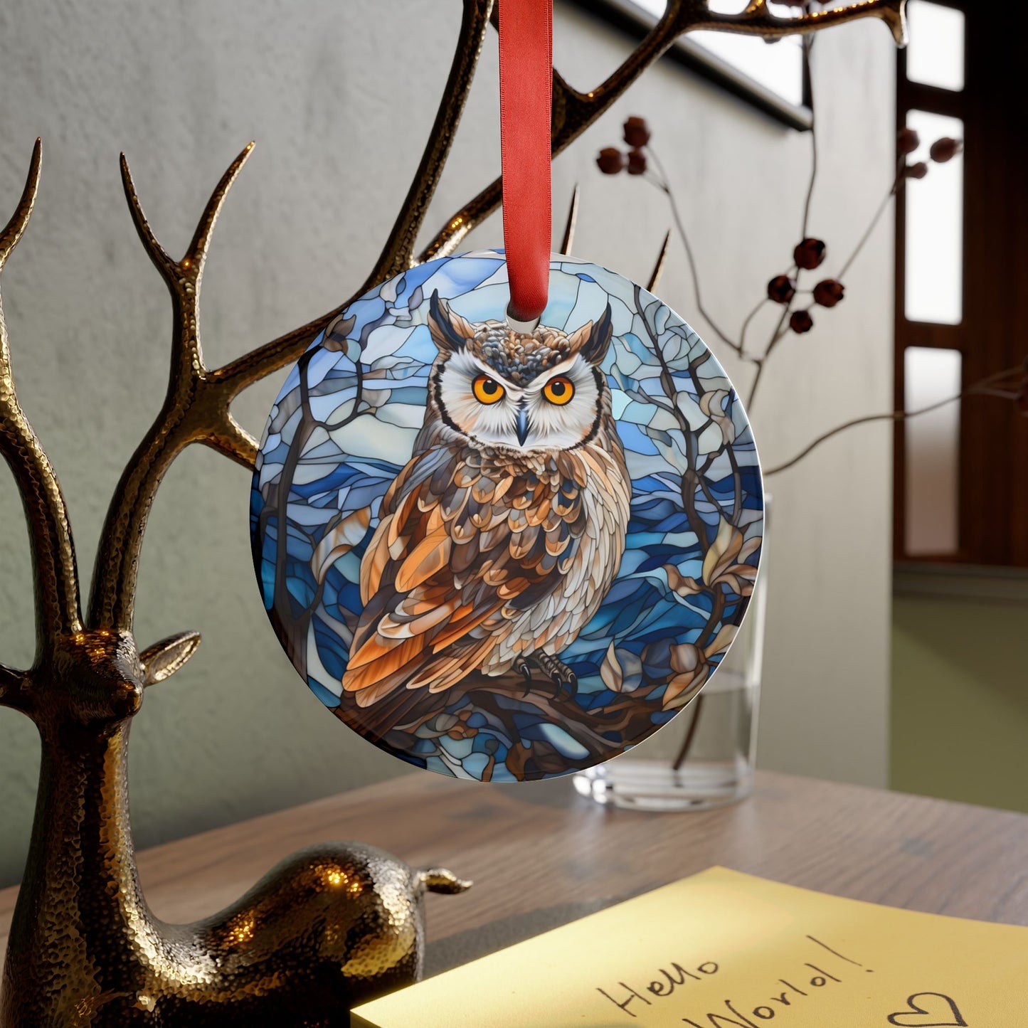 Wise Winter Owl Decorative Art Acrylic Ornament