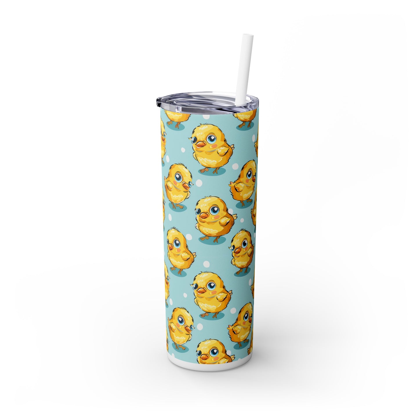 Insulated 20 oz Tumbler with Lid & Straw, Cute Baby Chicks - Double-walled Stainless Steel, Keeps Drinks Hot or Cold