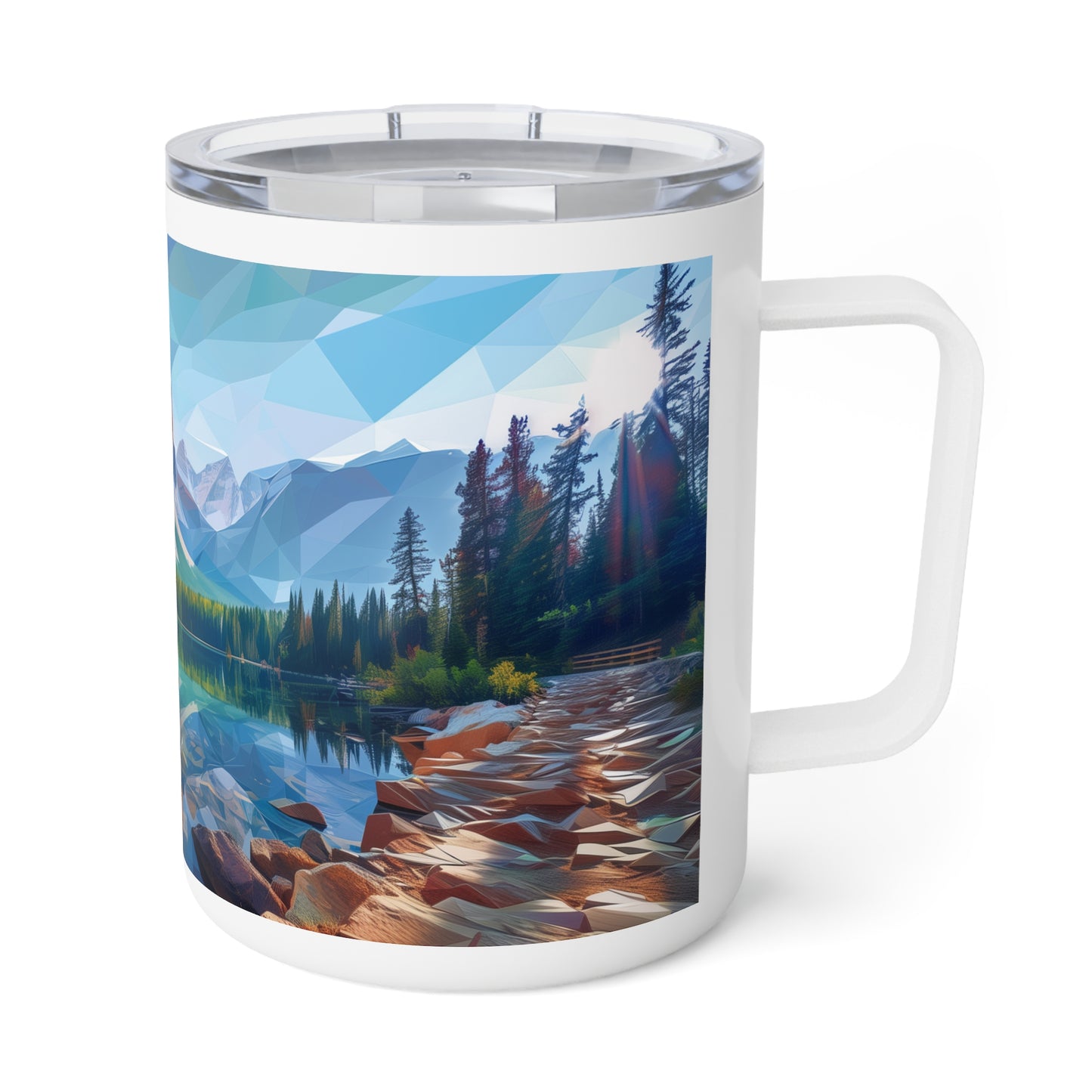 Insulated Coffee Mug with Rocky National Park Design, 10 oz