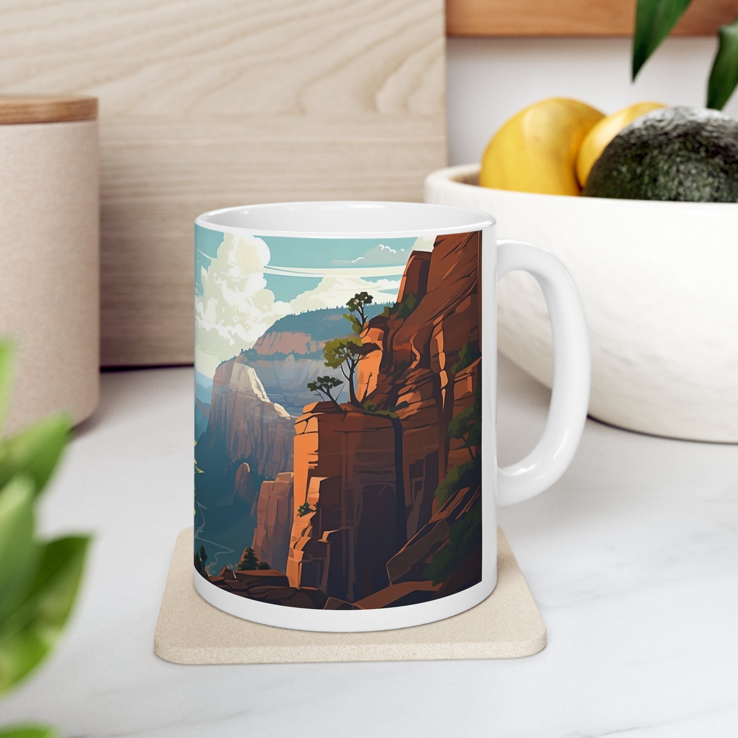 Zion National Park Hike to Angel's Landing - 11 oz Coffee Mug