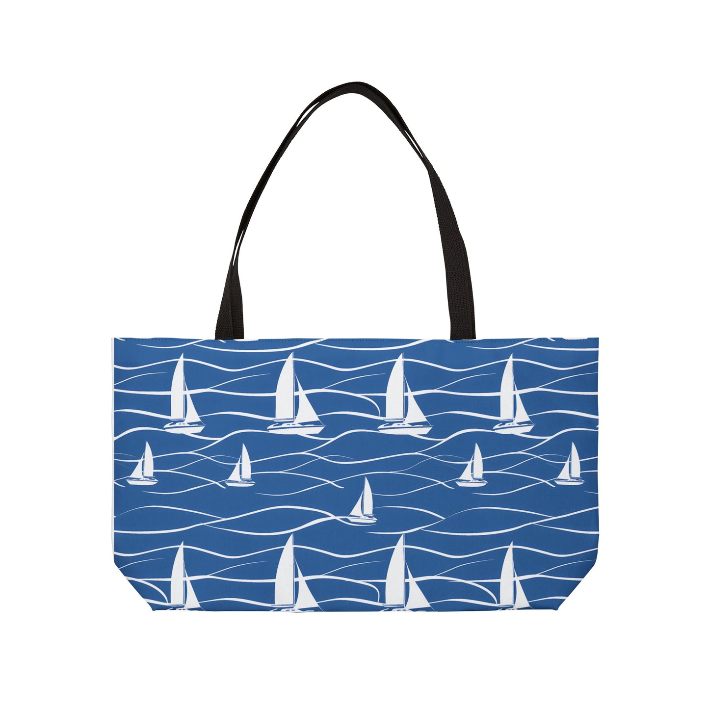 Blue Ocean Sailboat Tote Bag (24" x 13" x 2")