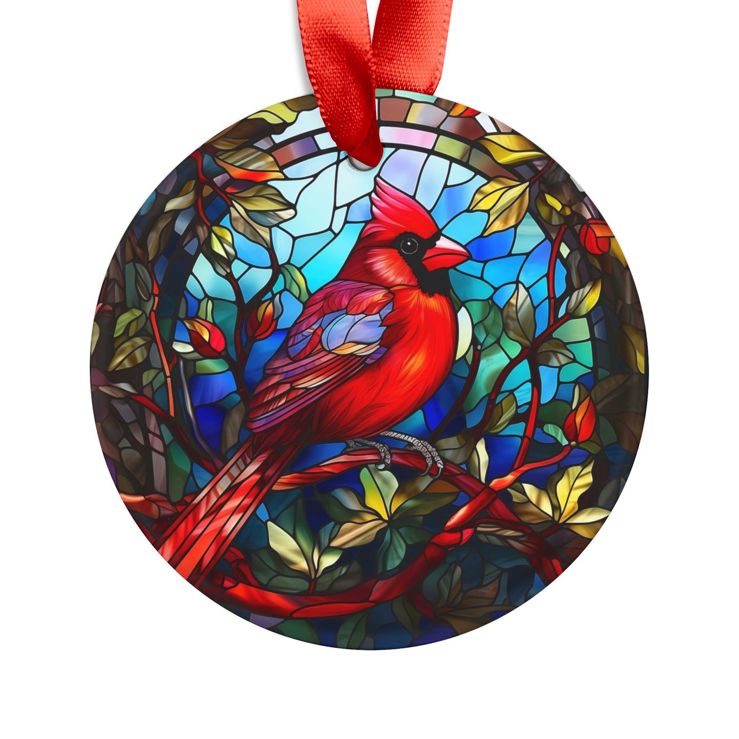 Yuletide Messenger, Northern Cardinal Acrylic Ornament