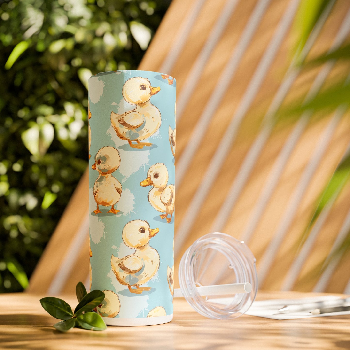 Insulated 20 oz Tumbler with Lid & Straw, Cute Baby Ducklings - Double-walled Stainless Steel, Keeps Drinks Hot or Cold