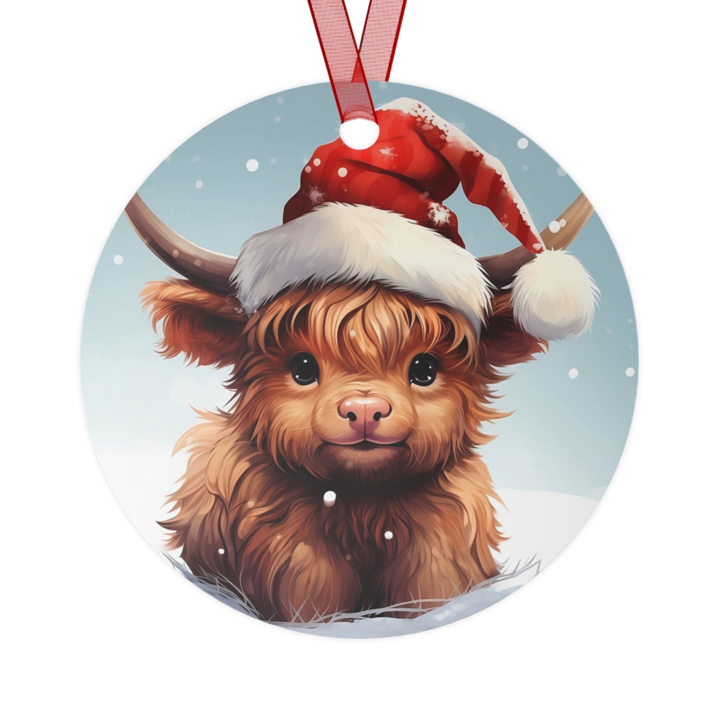 Baby Highland Cow, Family Christmas Ornament - Collectible for Tree or Hanging Car Ornaments