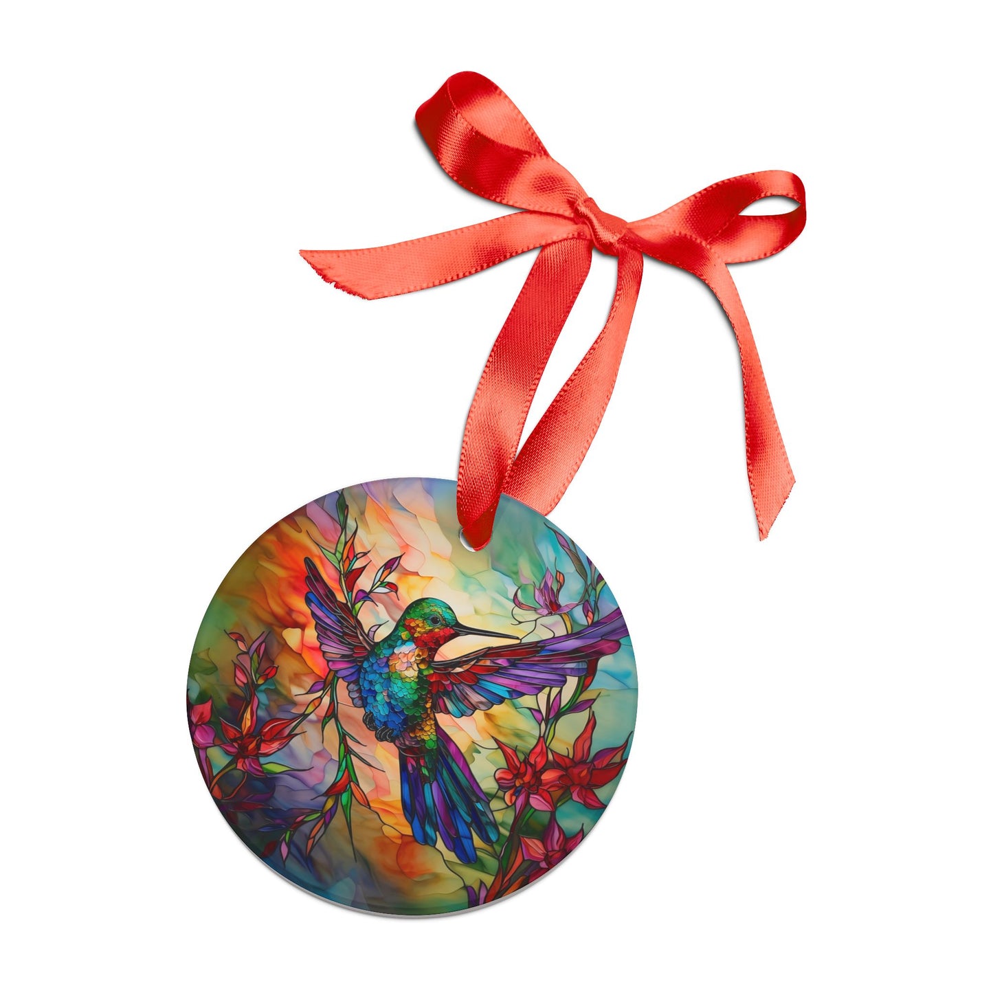 Radiant Hummingbird Decorative Art Acrylic Ornament