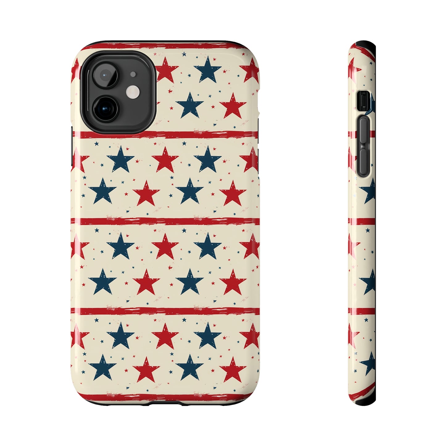 Stars & Stripes Tough Phone Case for iPhone 11, 12, 13, 14, 15, Plus, Pro, Pro Max