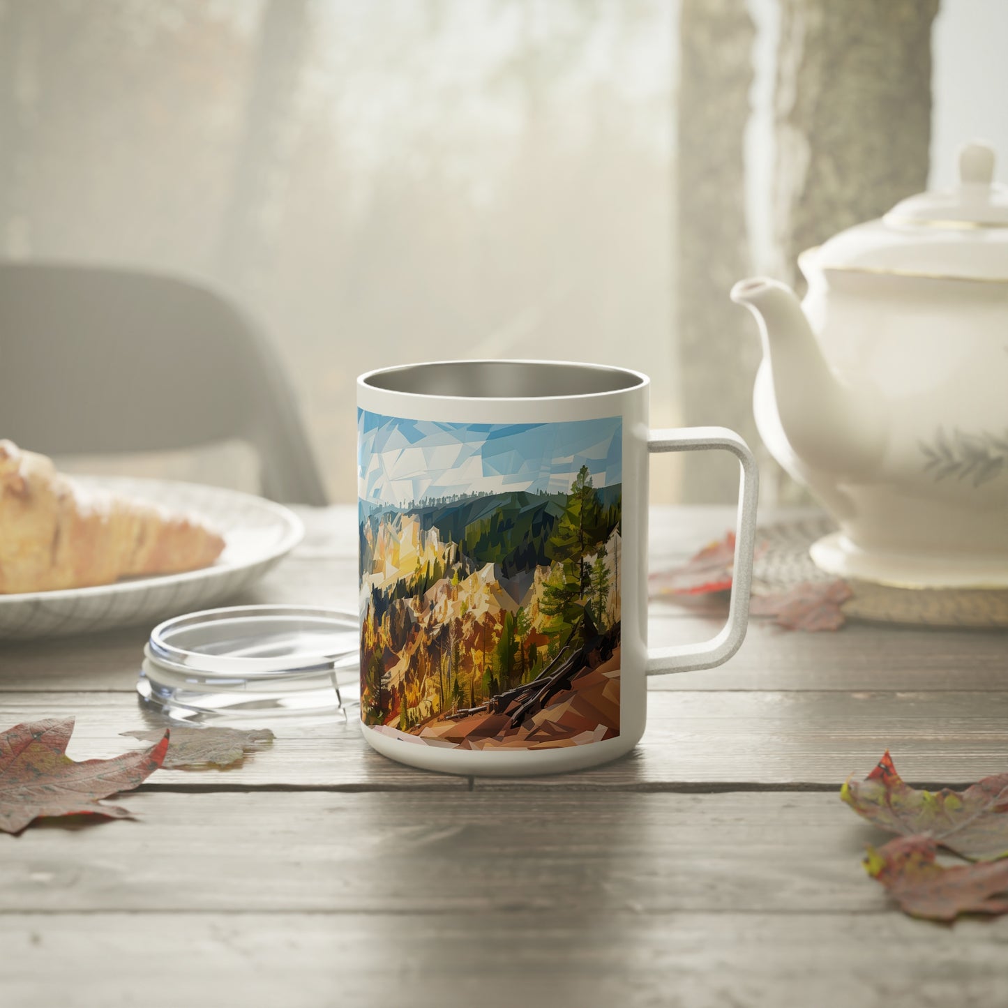 Insulated Coffee Mug with Yellowstone National Park Design, 10 oz