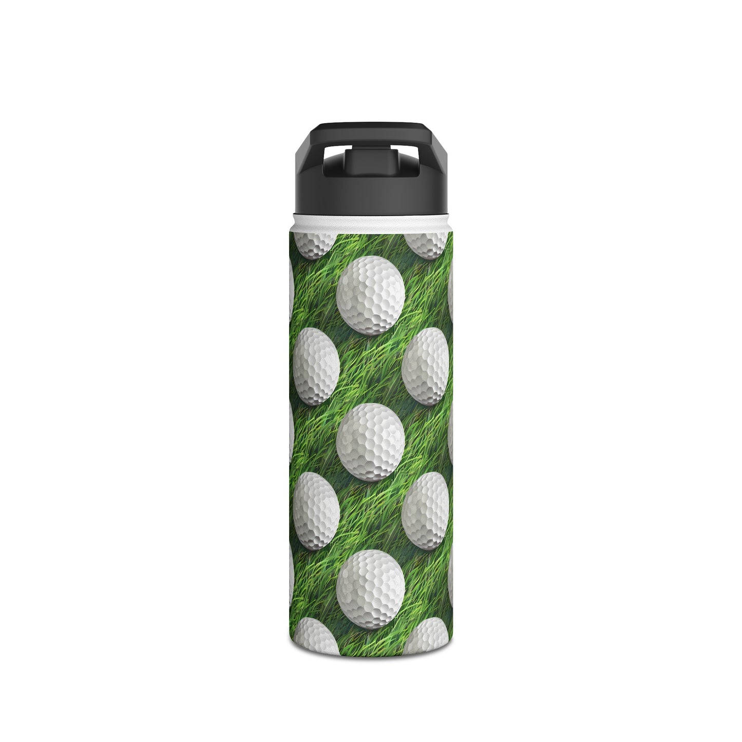 Stainless Steel Water Bottle Thermos, 18oz, 3D Golf Ball - Double Wall Insulation Keeps Drinks Hot or Cold