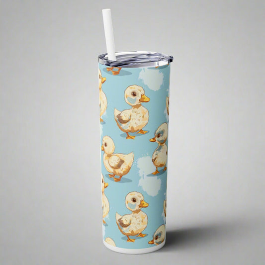 Insulated 20 oz Tumbler with Lid & Straw, Cute Baby Ducklings - Double-walled Stainless Steel, Keeps Drinks Hot or Cold