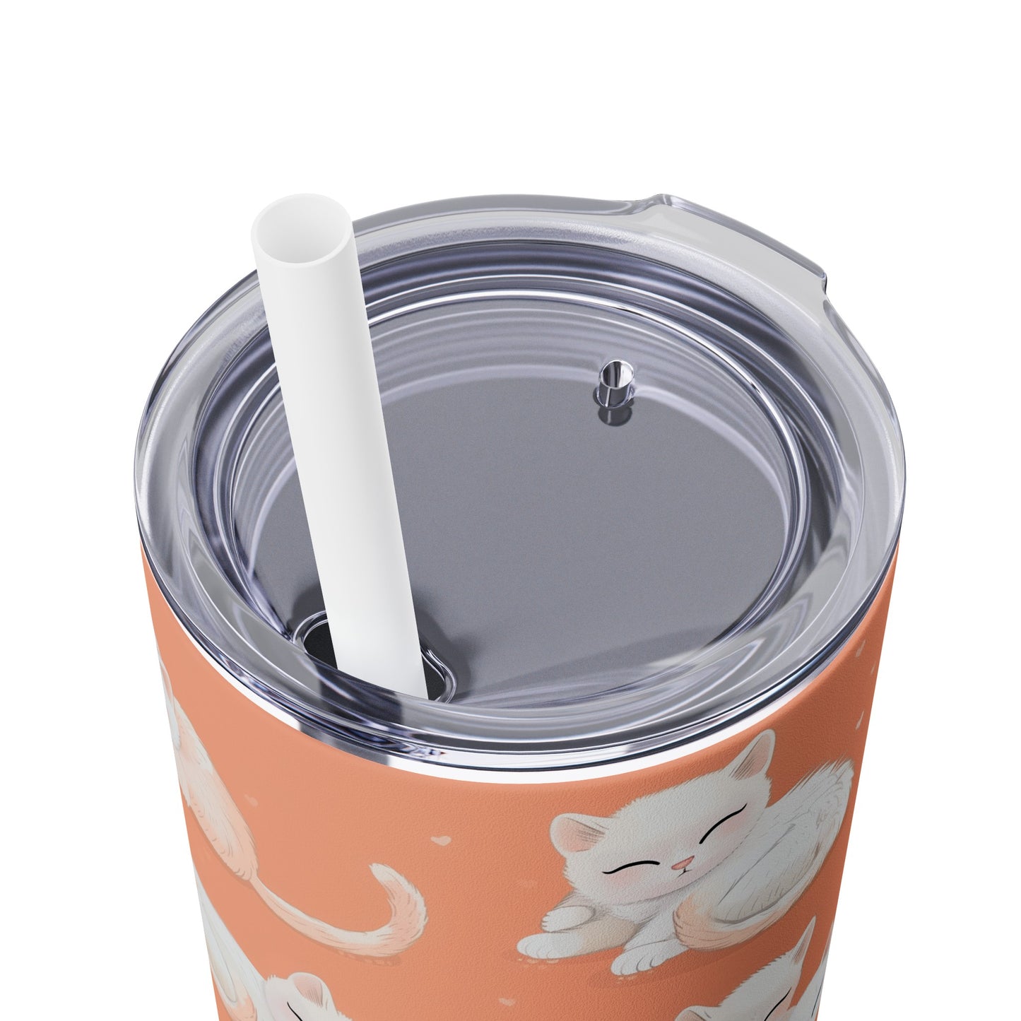 Insulated 20 oz Tumbler with Lid & Straw, Cute Baby Kittens - Double-walled Stainless Steel, Keeps Drinks Hot or Cold