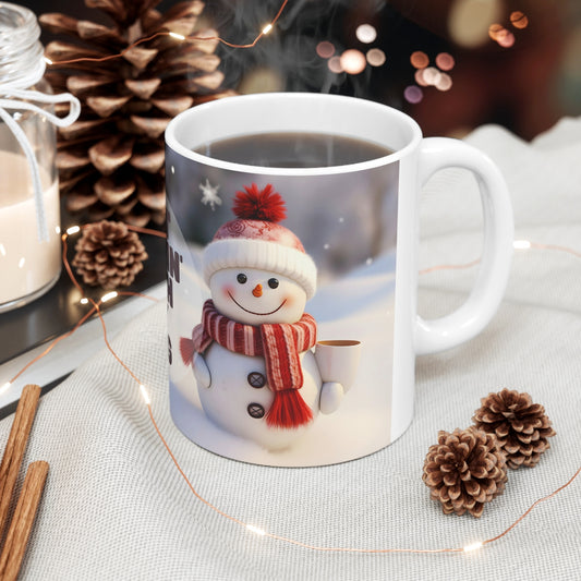 Cute Baby Snowman Just Chillin' with my Mug - 11 oz Coffee Mug