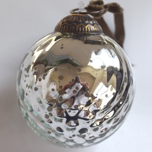 holiday mercury glass ornament for christmas tree